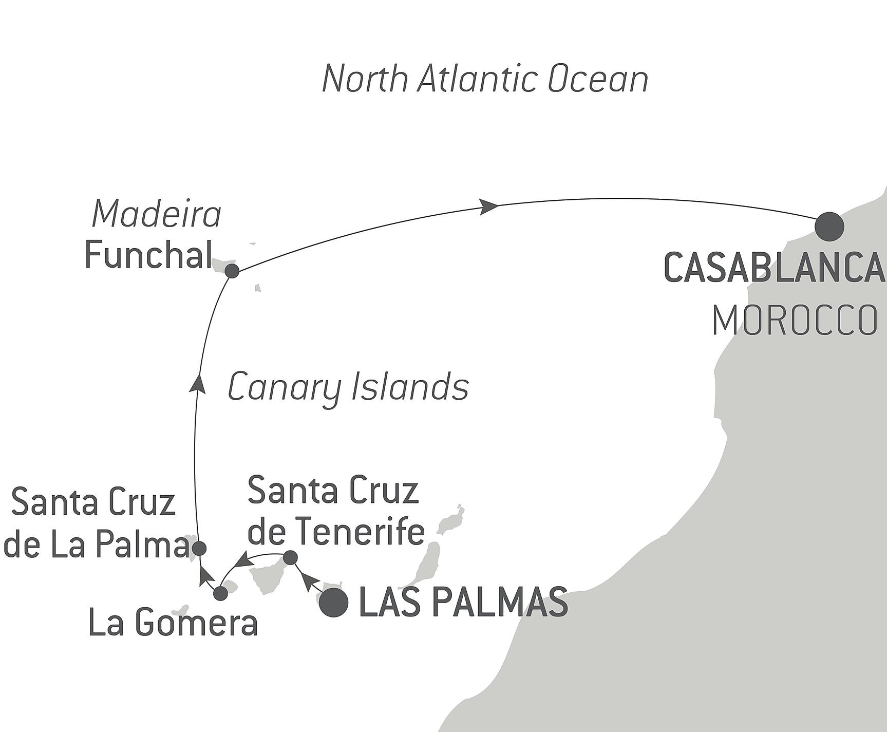 Gourmet escapade in the Canary Islands with Pierre Hermé and La Mamounia Itinerary Map